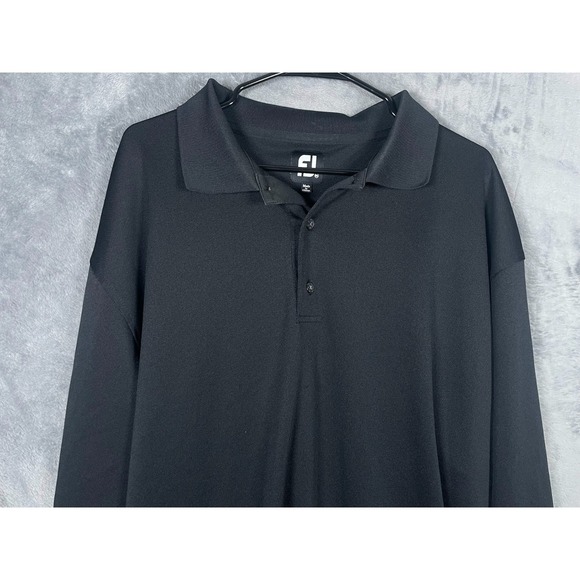 FootJoy Other - FJ Footjoy Golf Men's Long Sleeve Polo Shirt Black Size XXL 2XL